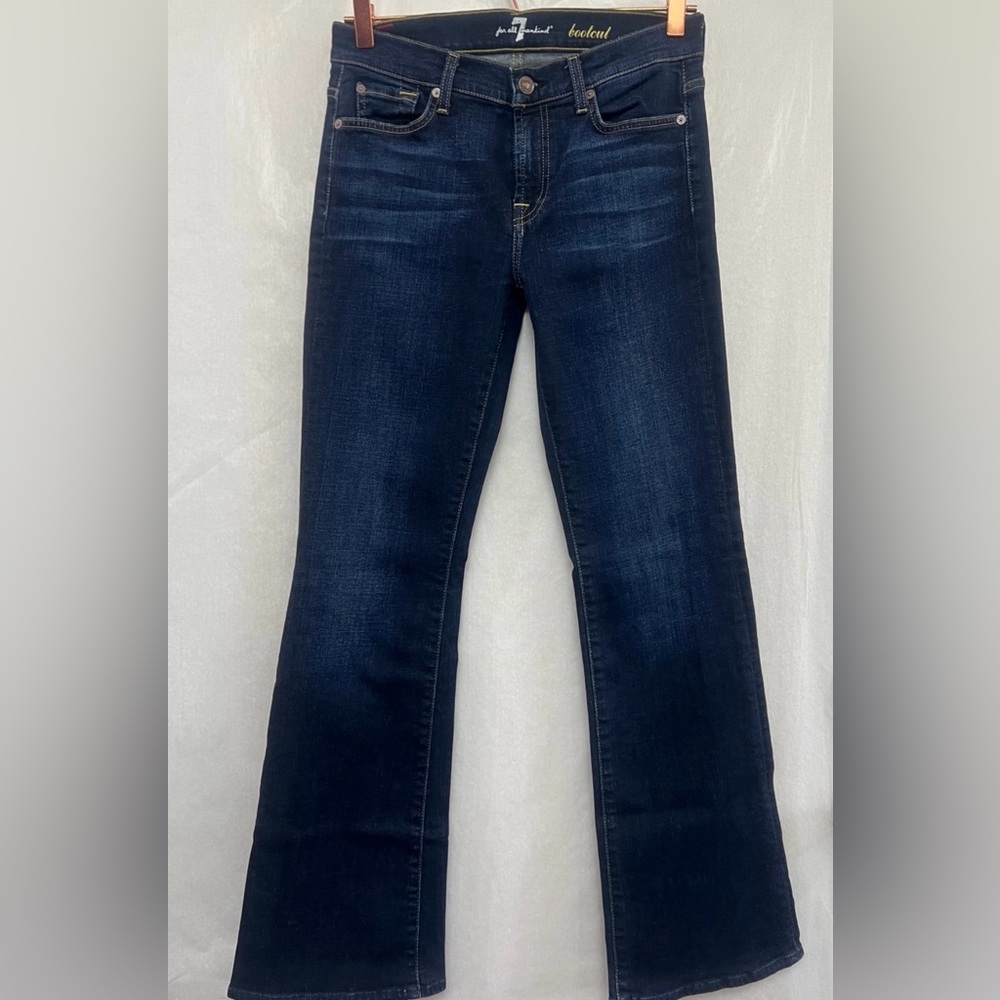 7 For All Mankind Womens Bootcut Denim Jeans Size 26 Dark Wash